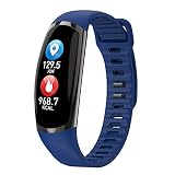 ACBAZEFA Sport Smart Armband Puls Blutdruck Blutsauerstoffüberwachung Schrittzähler Kompatibel Mit Android IOS,Blue