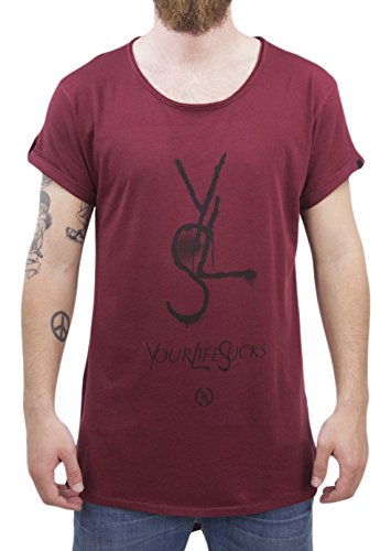 Boom Bap Wear BME0161-Camiseta Hombre Rojo (Red) XS