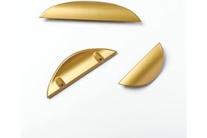 Guolich 2 Pezzi Centri di Foro 3,8'' (96 mm) Maniglia del Cassetto Della Cucina Porta Dell'armadio Tira Maniglia in Lega di Zinco Moderna Hardware Oro per Guardaroba Bagno Comò …