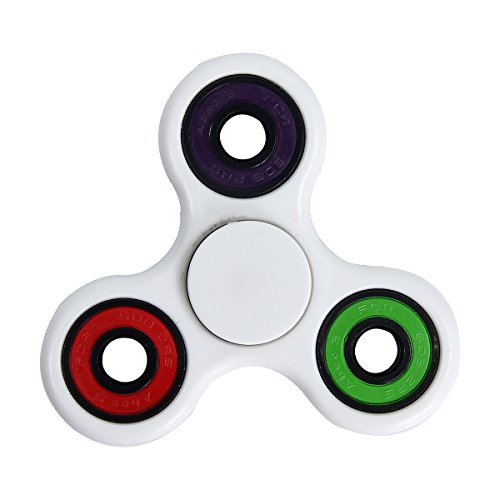 Cadillaps 10 Colors EDC Tri-Spinner Fidget Spinner Toy Stress Reducer Relieves for ADD, ADHD, Anxiety and Autism Adult Children