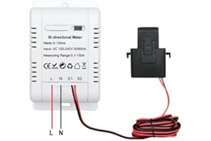 GENERIC Zigbee Energy Meter for Home Assistant | 150A Bi-Directional Clamp Power Monitor | Zigbee2MQTT Compatible | Real-Time Electricity Usage Tracker | Smart Clamp Sensor