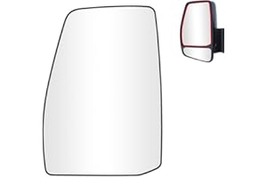 SENZEAL Wing Mirror Upper Glass Non-Heated Left for Ford Transit Custom 2012-2022 Passenger Side Door Mirror Replacement BK2117K741BB 1766587 (Left)