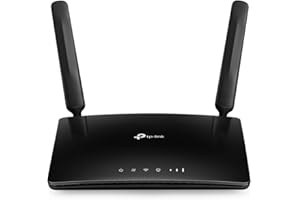 TP-Link TL-MR6400 - Router 4G LTE WiFi (Cat 4), Velocidad hasta 300 Mpbs, MicroSim, Puerto Ethernet LAN/WAN, Antena Desmontable, sin configuración, Compatible con Todos los operadores, Color Negro