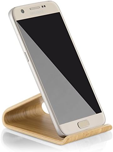 100% Bamboo Holder from Qinberling Phone Smartphone Stand Holder for Smart Phone and Tablet PC, Compatible with iPhone Docking Station for Android and iOS 7 7plus 6S 5 Samsung Samsung S7 S6 S5 S4