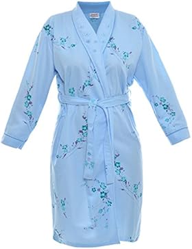 Damen Bademantel Sauna Wellness Morgenmantel Frottee Baumwolle mit Gürtel 21254