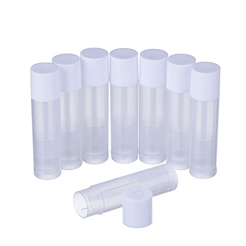 eBoot 50 Stück Lippenpflege Leere Behälter Klare Rohr mit Verdreht Ende und Ober Kappe, 3/ 16 Unzen ( 5,5 ml)