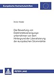 Image de Die Bewertung von Elektrizitätsversorgungsunternehmen vor dem Hintergrund der Liberalisierung der e