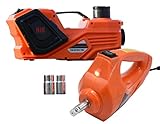 Recibirás 1 x gato hidráulico eléctrico, 1 llave de impacto eléctrica, 1 x guantes antideslizantes, 1 aguja inflable, 1 martillo de seguridad, 2 cabezales inflables y algunos accesorios adicionales en una caja de transporte.