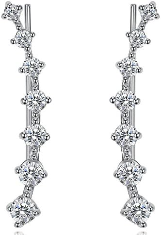 Diamond Ear Cuff Silver Plated Crystal 'Ear Cuff Earrings