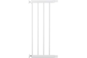 Safety 1st Easy Close Metal Rozszerzenie bramki 28 cm, bez wiercenia, łatwa instalacja rozszerzenia bramki schodowej, Rozszerzenie do bramki zabezpieczającej montowanej na wcisk, kolor biały