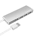 Produktbild IMISON Premium 4 Ports USB HUB Expansion High Speed USB 2.0 Multi USB Hub Splitter Aluminium Alloy Metal Adapter Cable For PC, MAC, Laptop, Mac Book, NetBook, Tablets (Silver)