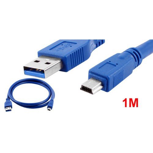 SODIAL(R) Blau Hohe Geschwindigkeit USB 3.0 Typ A Stecker auf Mini-B 10 Pin-Maennlicher Adapter-Kabel-Schnur - 2