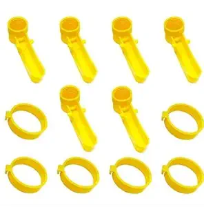 MARVIA Bird Cage Automatic Water Feeder Cups Automatic Water Drinker for Any Bottle with Holder Ring- Pack of 6