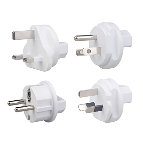 allocacoc PowerCube 1810/deru4p 4 Port Cube quadratisch Steckdose mit 4 Jacks, 2 Schnittstellen USB Steckdosen ELECTRIQUE Ladekabel 4 Wechsel der Plugs für Laptop iPhone 6 6S Samsung Galaxy S3 S4 S6 Drucker iPod Nano die Leser MP3 Kamera Kamera etc (Rosa) - 4