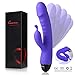Produktbild Rabbit Vibrator, Louviva Vibratoren für sie mit Dual Motor Klitoris und G-punkt Stimulator Massagestab Silikon Dildo Rabbit Vibrator mit 10 Vibrationsmodi Erotik Sexspielzeug Aimee