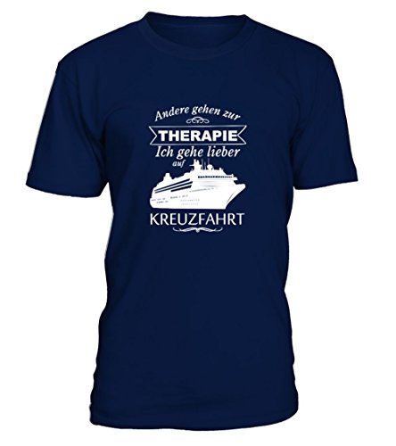 Preisvergleich Produktbild TEEZILY Männer T-Shirt Lieber Kreuzfahrt als Therapie