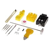 B Baosity 19 Pcs Uhren Reparaturset Uhrmacher kasten Uhrengehäuse öffner Link Remover Werkzeug Gehäuseöffner Armbanduhr öffner Federstifte