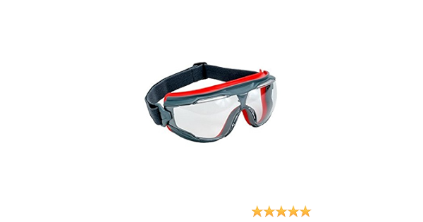 3M 50051131274551 Goggle Gear 500-Series GG501SGAF - Occhiali con lenti  trasparenti anti-appannamento, colore: grigio e rosso (confezione da 10) :  Amazon.it: Fai da te
