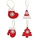 Produktbild Vosarea 4 Stück Weihnachtsbaum-Ornamente Hängedeko Hut, Handschuh, Weihnachtsbäume