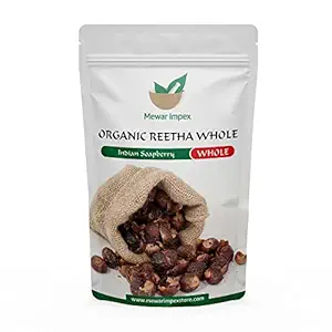 Mewar Impex Aritha | Reetha | Soapnut Whole 250g | Sapindus Mukorossi | Dried Raw Whole Reetha Nuts Aritha Herbal Soap Nuts for Hair