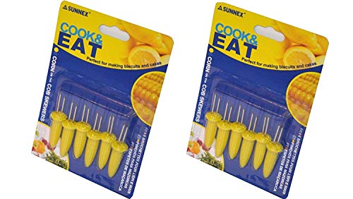 SUNNEX X 12 EN ACIER INOXYDABLE POUR ÉPI DE MAÏS DENTS BROCHETTES BARBECUE FOURCHETTES DE FÊTE