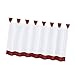 Produktbild non-brand MagiDeal Landhausstil Blumenmuster Fenster Tüll Vorhang Gardine Panel für Küche Balkon Cafe - Weinrot, 47x24 Zoll