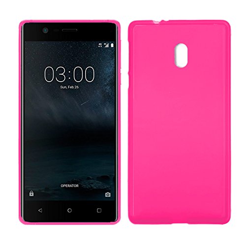 TBOC   Coque Gel TPU Rose pour Nokia 3  5 0 Pouces  en Silicone Souple Ultra Mince Etui Housse