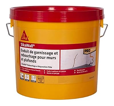 SikaWall Enduit de Garnissage Rebouchage prêt à l'emploi murs et plafonds en pâte, 1,5kg ~ 1m²