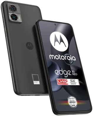 Motorola Moto Edge30 neo Smartphone FHD+ 6,3" display, 64 MP fotocamera, 8-256 GB, 4020 mAh, Android 12, nero onice, con cover e adattatore"}