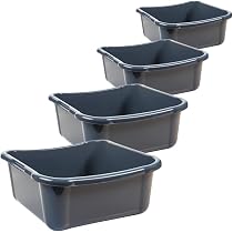 3 Eckige Waschschüsseln 12 Liter – Stapelbar, Spülmaschinenfest, Perfekt Für Küche & Camping