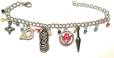Naruto Bracelet Metal Nickel Free Village Leaf Manga Anime Cosplay Ninja Logo