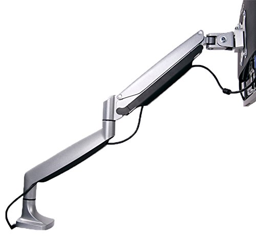 Aluminium Gasdruck Tischhalterung für LED und LCD Monitore bis 32 Zoll VESA 75×75 100×100 HALTERUNGSPROFI OFFICE-GS312A (1 Monitor) - 2