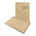 Produktbild Clairefontaine 10450 C Paket von 50 Pochettes kraft mit Sichtfenster und Dehnfalte 3-cm Dimension 22,9 x 32,4 cm 120 g braun