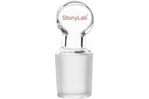 sstonylab Lot de 1 Bouchon en Verre avec Fond Fermé, pour Extérieur Joint 19/22 en Verre, Penny Head Glass Hollow Stopper Bouchon Laboratoire (Lot de 1)