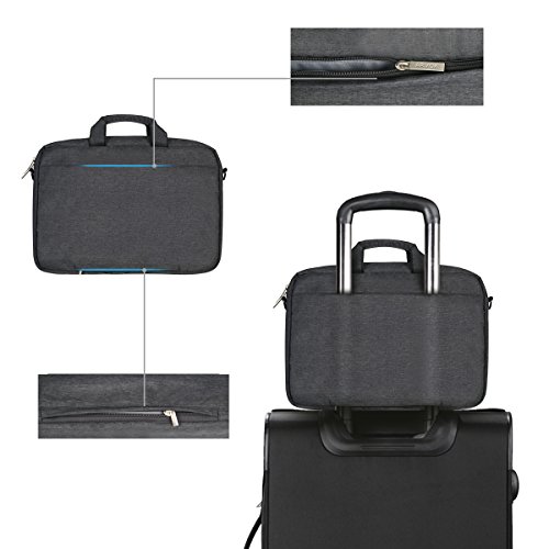 Arvok 15-16 Zoll Laptoptasche Aktentasche Schultertaschen Wasser-best  ndiger glatt Gewebe H  lle mit Griff   Gurt  Notebook Computer Ultrabook Messen