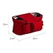 Discoball Multi Pockets Pram Stroller Organiser for Pushchairs Babies Bottle Drinks Food Holder Storage Bag For Buggies Diaper Nappy Organiser Bag (Red)