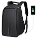 Produktbild Laptop Rucksack Reise Business Daypack Für Schule Mit USB Ladeport College Schulrusack Studenten Canvas Rucksäcke Fit 14 Zoll Computer(Schwarz-XL)