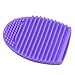 2 PCS Silicone Makeup Cosmetic Brush Finger Glove Hand Cleaner Cleaning Washing Pad Mat Tools Purple