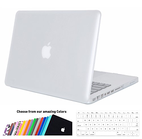 MacBook Pro 13 Hülle Case, iNeseon Ultra Slim Gummierte Hartschale Tasche Cover Shell, US Transparent und EU Transparent Tastatur Abdeckung Schutzhülle für Apple MacBook Pro 13.3 Zoll Aluminum Unibody mit CD-ROM Drive Modell:A1278,NICHT für MacBook Pro 13 mit Retina Display (Transparent)