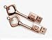 Produktbild USB Stick mit 16GB Speicher im metallischen Design Schlüssel Herz Liebe Geschenk Valentinstag Antik Design Hochzeit