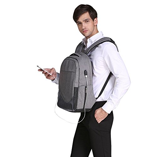 WinBridge Anti-Diebstahl-Laptop-Rucksack Reisetasche mit USB-Ladeanschluss Wasserdicht Business Daypack 【BP002】