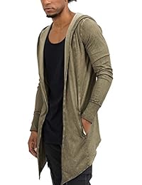 trueprodigy Casual Hombre marca Camiseta Manga Larga basico ropa retro vintage rock vestir moda con capucha manga larga slim fit designer cool urban fashion shirt hoody color verde 1073176-0629