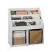 Produktbild SoBuy® KMB01-W Bücherregal für Kinder Zeitungsständer Aufbewahrungsregal mit 3 Ablagefächern und 2 offenen Fächern, BHT ca.: 73x80x30cm