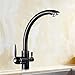 Produktbild Taps/faucet Swivel Trinkwasser Küchenarmaturen 360 Grad-umdrehung mit Wasseraufbereitung Features Doppel HandleF Tri Flow 3 Way Filter , 2