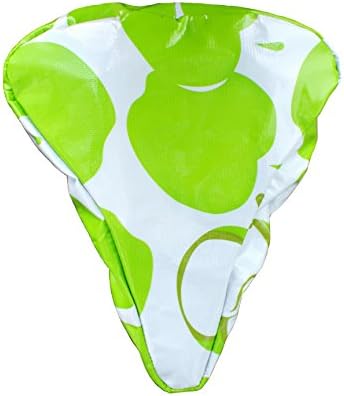 Bike Saddle Cover Bicycle Seat Cushion Cover Rain Cover Oilcloth Standard Size with vintage pattern waterproof Manzanas green