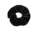 Mytoptrendz® Classic Black Velvet Scrunchie Soft Feel velvet Hair Scrunchy Bobble Velvet Ponytail Elastic PACK of '2' Black