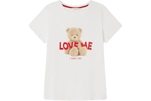 Springfield Frqs Camiseta Love Canottiera Donna (Pacco da 1)