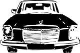 mercedes w114 coupe ersatzteile Wandtattoo, Wandaufkleber Wandtattoo: Mercedes-Benz/8, Front, Kühlergrill, Strich-Acht, W 114 W 115, Mercedes-Benz, Daimler, Auto, Tuning, Accessoire // Farb- und Größenwahl (Schwarz - 680 mm x 450 mm)
