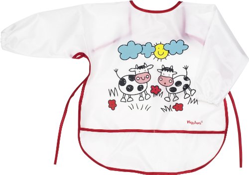 Playshoes 507357 Ärmel-Lätzchen aus Nylon mit witzigen Kühen