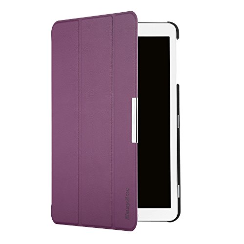 EasyAcc Samsung Galaxy Tab E 9.6 Hülle Schutzhülle T560 Case Hochwertiges PU Leder Etui - mit Standfunktion für Samsung Galaxy Tab E T560/T561 (9,6 Zoll) Tablet-PC (Lila, Kunstleder, Ultra Dünn)